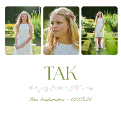 Takkekort 4 billeder - Pige