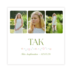 Takkekort 4 billeder - Pige