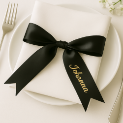 Bordkort - Silkeb�nd med tekst