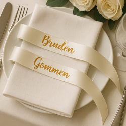 Bordkort - Silkeb�nd med tekst