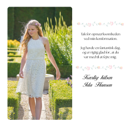 Takkekort 4 billeder - Pige