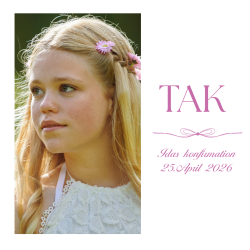 Takkekort 3 billeder - Pige