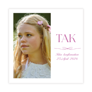 Takkekort 3 billeder - Pige