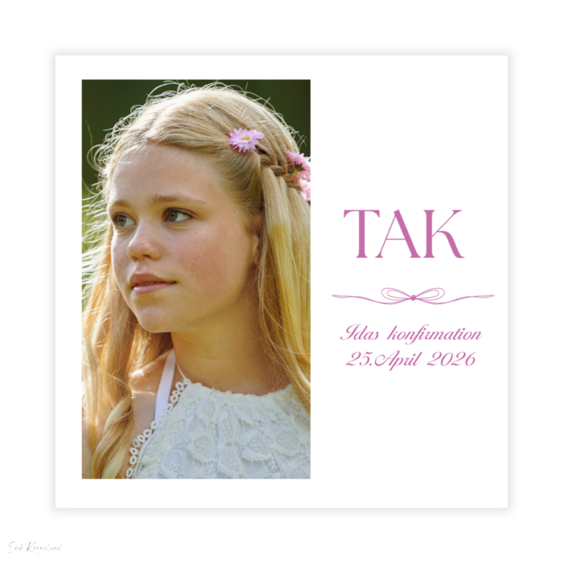 Takkekort 3 billeder - Pige