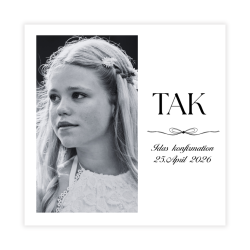 Takkekort 2 billeder - Pige