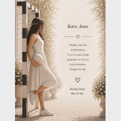 Lyk�nskningskort - Pige - H�ndbold