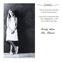 Takkekort 2 billeder - Pige