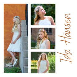 Takkekort 5 billeder - Pige