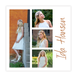 Takkekort 5 billeder - Pige