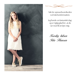 Takkekort 5 billeder - Pige