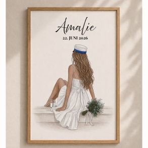 Student - Bl� siddende pige