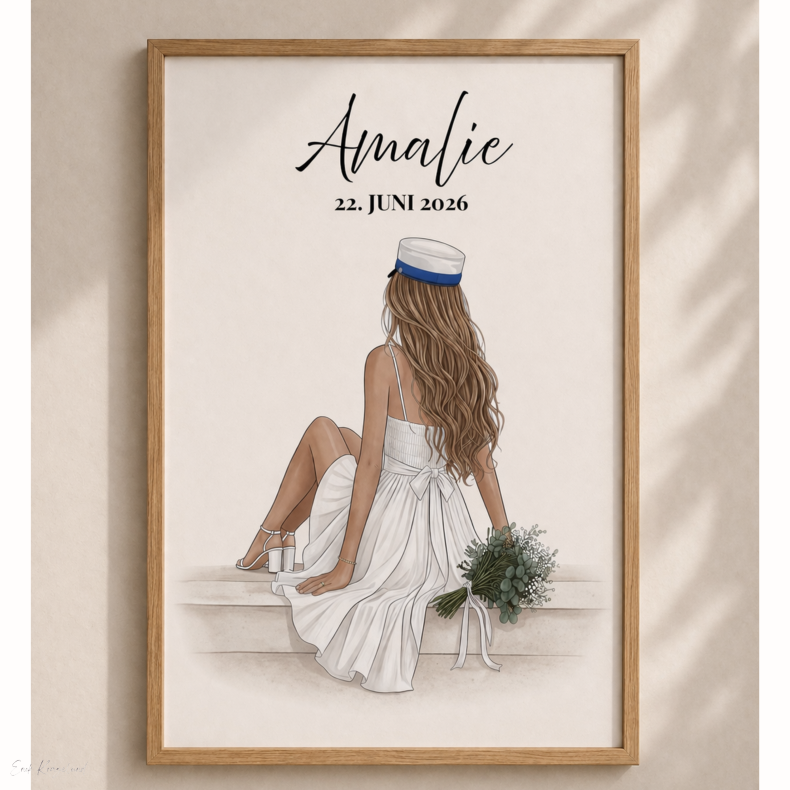 Student - Bl� siddende pige