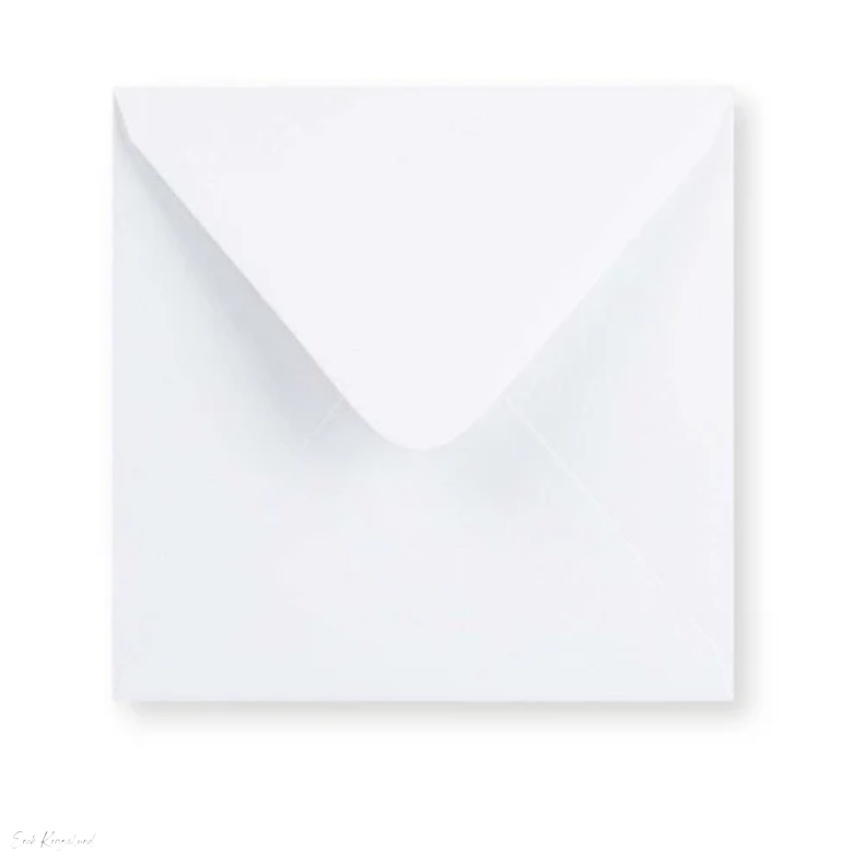 Hvid kuvert - 155 x 155 mm
