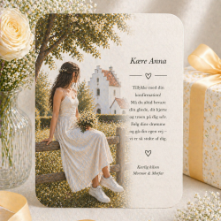 Lyk�nskningskort - Pige - Kirke