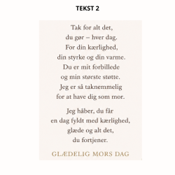 Lyk�nskningskort - Mors dag