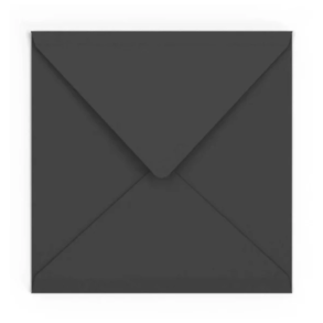 Sort kuvert - 155 x 155 mm