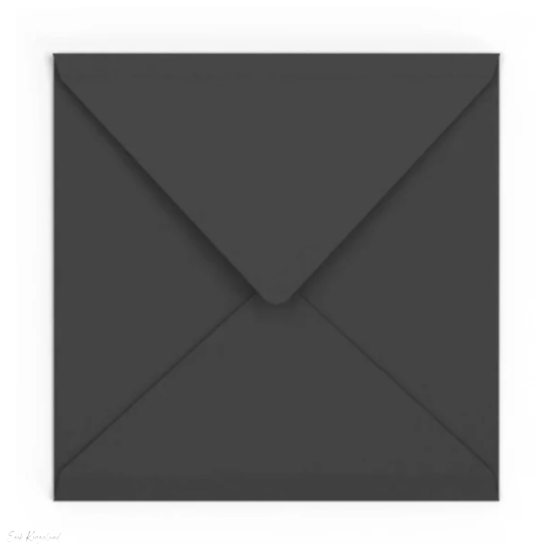 Sort kuvert - 155 x 155 mm