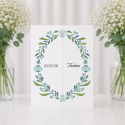 Konfirmation - Bl� krans - Dreng