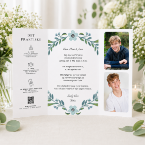 Konfirmation - Bl� krans - Dreng