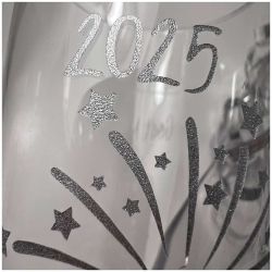 Champagneglas med glimmervinyl