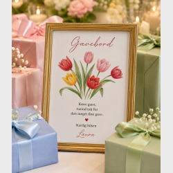 Tulipan + GRATIS skilt til gavebord