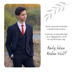 Takkekort 2 billeder - Dreng