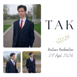 Takkekort 4 billeder - Dreng