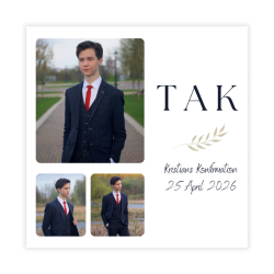 Takkekort 4 billeder - Dreng