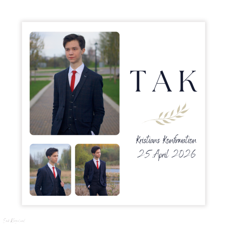 Takkekort 4 billeder - Dreng