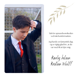 Takkekort 4 billeder - Dreng