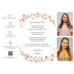 Konfirmation - Rosa krans - Pige