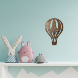 Luftballon med sky og navn