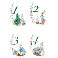 Adventskalender - Bomuldsposer med motiv og navn