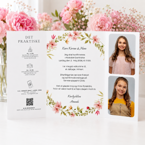 Konfirmation - Rosa krans - Pige