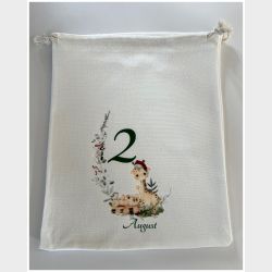 Adventskalender - Bomuldsposer med motiv og navn