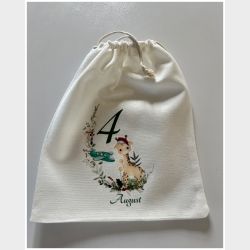 Adventskalender - Bomuldsposer med motiv og navn