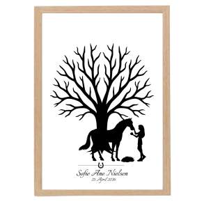 Fingertrykplakat - Pige rytter -Konfirmation