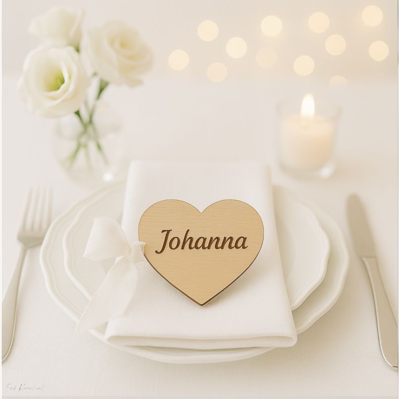 Bordkort - Hjerte