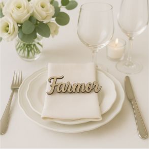 Bordkort - Udskret navn 