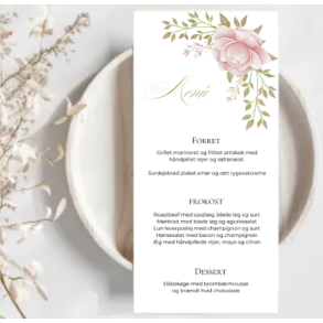 Bryllup - Menkort Rose