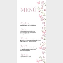 Men�kort - Butterfly