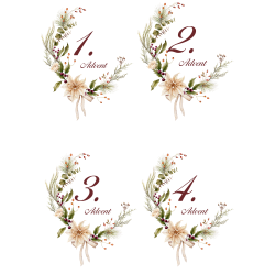 Adventskalender - Bomuldsposer med motiv og navn