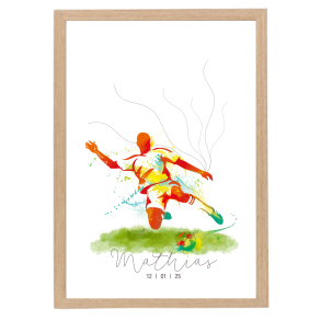 Fingertrykplakat - Fodboldspiller - Konfirmation