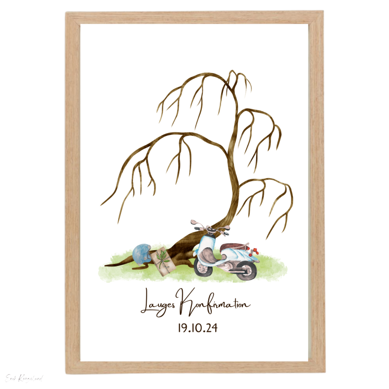 Fingertrykplakat - Dreng - Konfirmation