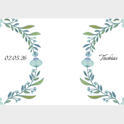 Konfirmation - Bl� krans - Dreng