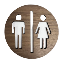 Toiletskilt - Udskret kvinde &amp; mand