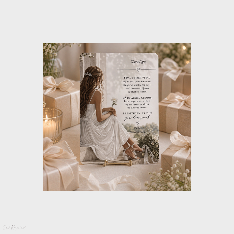 Lyk�nskningskort - Pige