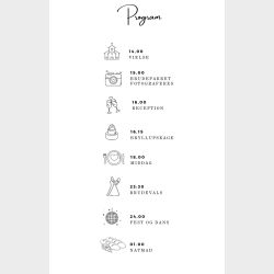 Elegant bryllupsinvitation