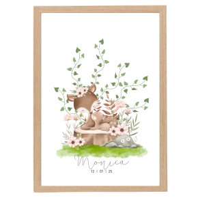 Fingertrykplakat - Pige Bambi - Barnedb