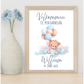 Velkomstbillede til dreng - A3